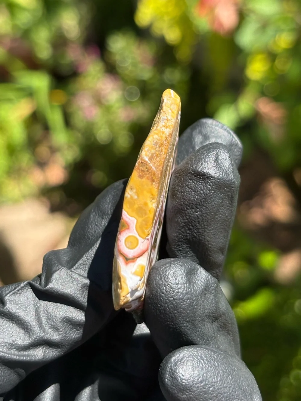 Small Ocean Jasper Crystal Slab - Polished Sea Jasper - Orbicular Jasper